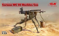 German Mg08 Machine Gun (100% New Moules ) 1:3 5 Plastique Model Kit Icm