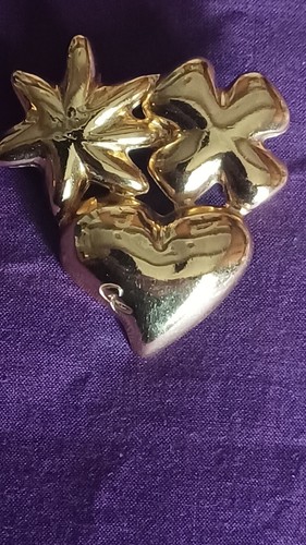 Belle broche doré metal - belle,