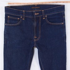 Hommes Nudie LEAN DEAN Ajusté Skinny Élasthanne Bleu Jeans W31 L30