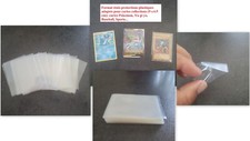 Pochette x 100 protection plastique  cartes Pokemon, Yu-gi-Oh: 9 cm x 6.5 cm