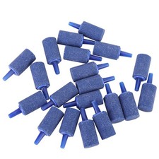 20PCS Blue Sandstone Cylinder Shape Aquarium Aeration Air Stone Fish Tank Oxygen