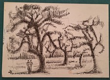 TOURTE Suzanne. [Paysage]. XXème-DESSIN