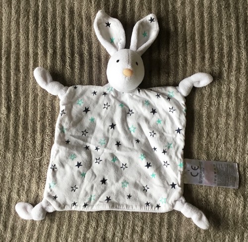 Doudou lapin blanc étoiles - doudou,