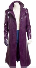 Manteau en simili cuir violet