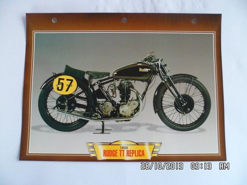 Carte fiche moto - fiche, rudge