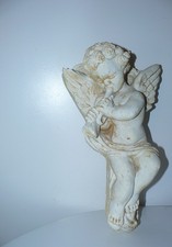 Grande statue murale Religieuse en plâtre Ange Chapelle ancienne du 19e siècle