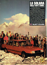 Publicité Advertising 04.24  1981   Talbot Solara GLS   limousine  skis