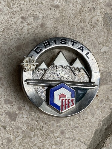 Broche cristal ski école - broche,
