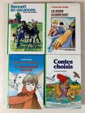 Lot 4 Bibliothèque Verte Bennett en vacances, Le rubis clignotant, Daudet contes