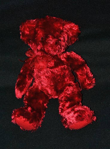 Doudou ours rouge russ - ours,