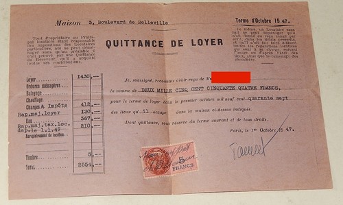 Quittance loyer reglement - quittance, &