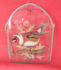 Superbe vitrail décoration oiseau pour fenêtre en verre peint main