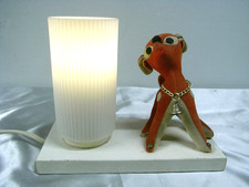 ?? LAMPE CHEVET VINTAGE BAMBI VEILLEUSE PELUCHE FAON BICHE ANNEE 60's / 70's