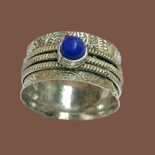 Bague toupie pierre précieuse