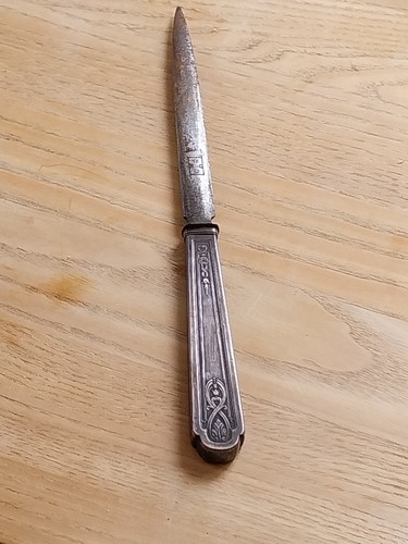 Coupe papier argent ancien fin - coupe,