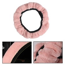 Housse de volant rose peluche confortable antid??rapante convient aux roues de 1