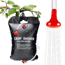 Sac de Douche Solaire pour Camping Plage 20L  Portable Pliant Extérieur Pommeau
