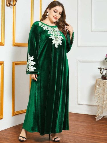 Robe velours vert émeraude - velours,