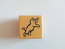 Tampon ALADINE en bois, chat