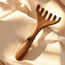 Authentique peigne en bois de santal doré pour bien-être holistique et grattag