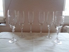 6 FLÛTES À CHAMPAGNE EN CRISTAL TAILLÉ DE LORRAINE LES GRANDS DUCS MODÈLE GÉRARD