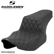 SELLE HARLEY TOURING SADDLEMEN Step-Up 823-07-172 2-Up Seat Noire GelCore™ | ...