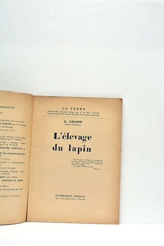 Livre ancien lissot - livre, l'Élevage