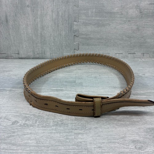 Circle western leather belt - leather,