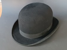 **CHAPEAU MELON ANCIEN EN FEUTRE LONDON W.COOPER ET DANDURAND TOUR DE TETE 54 CM