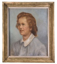 Huile sur toile portrait par Eug Régagnon