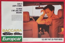 Publicité de presse: Automobile RENAULT Baccara et autres pour EUROPCAR  1990