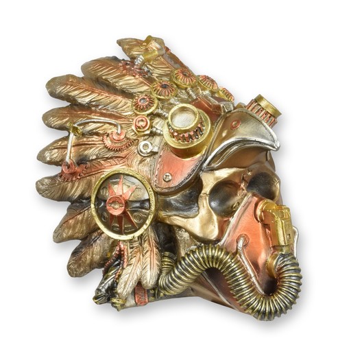 Crâne steampunk résine - crâne, en