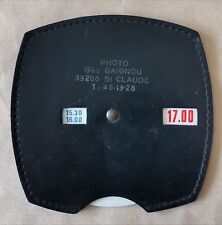 Ancien Disque de stationnement publicitaire vintage, couleur noire, très bien.