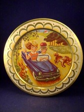 Ancienne boîte tôle voiture à pédales décapotable enfants bonbons HARIBO an. 50