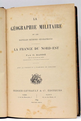 Livre ancien barre geographie - livre,