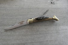 Laguiole MAKI. Neuf. Corne de bélier. Lame/T-B. 5 spires striées. Old Knife.