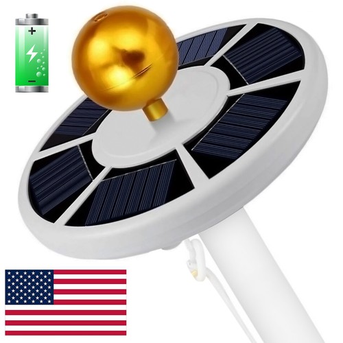 Solar powered flag pole - powered, light