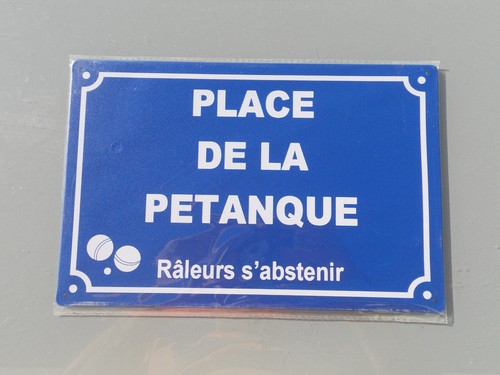 Plaque metal place de la - plaque,