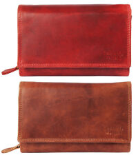 Porte-Monnaie Rfid Bloqueur Cuir Porte-Monnaie Portefeuille Braun Rouge