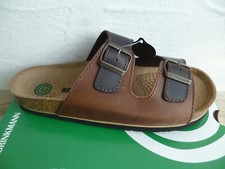 Dr. Brinkmann Pantolettes Pour Hommes En Cuir Marron NEU!