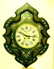 Horloge murale Napoléon III Œil de bœuf Pendule Nacre XIX siècle