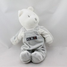 Doudou ours blanc gris