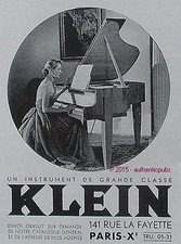 PUBLICITE KLEIN PIANO