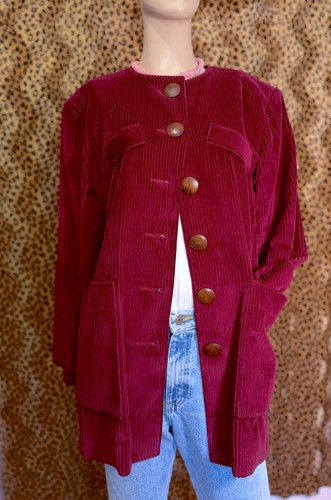 Vintage burgundy velvet trench