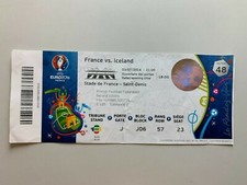 TICKET MATCH UEFA EURO 2016 FRANCE - ICELAND 3 JUILLET 2016 1/4 FINALE
