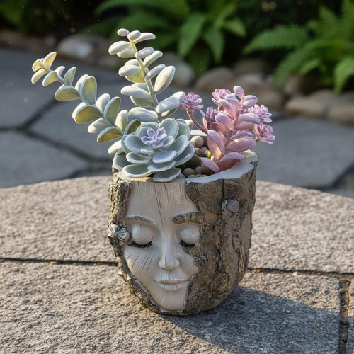 personnages pots fleurs