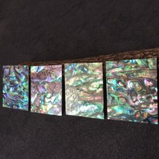 4pcs 45x40mm Incrustation Abalone Coque Vide Artisanat pour Meubles Accessoires