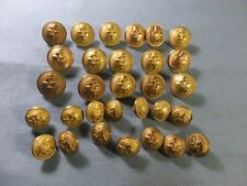 30 BOUTONS militaires  dorés de VAREUSE des TRANSMISSIONS  21 et 16 mm