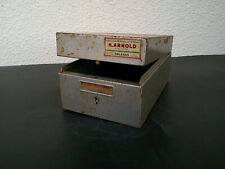 BOITE DE RANGEMENT VINTAGE EN METAL H ARNOLD ORLEANS