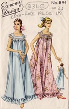 Patron De Couture Vintage Des Années 1940 B34" NUIT (2340) Economy Design E94